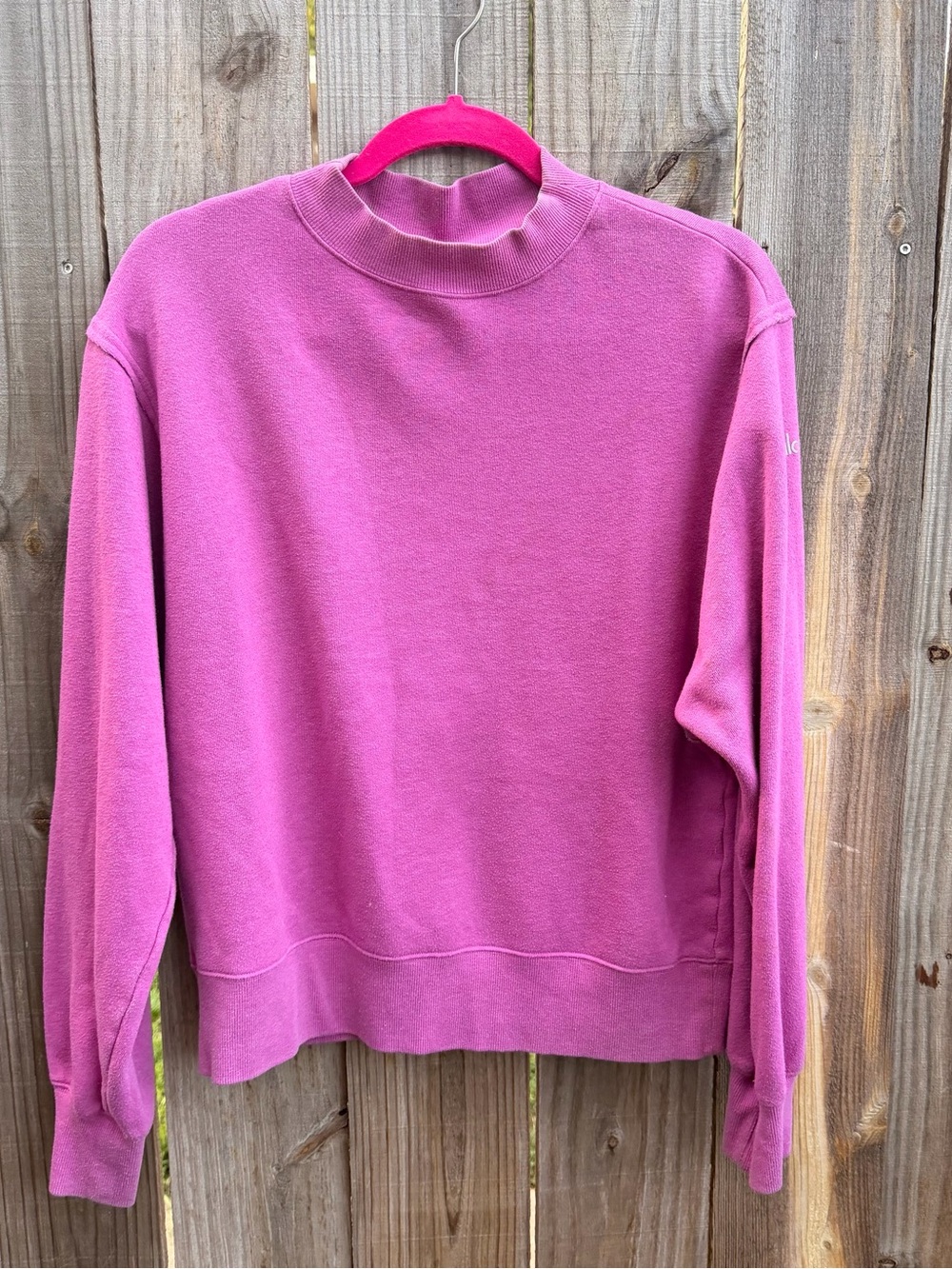 ALO Yoga Women's Mock Neck Sweater in Magenta